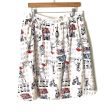 ModCloth White Printed Cotton Skirt- Size XL For Cheap