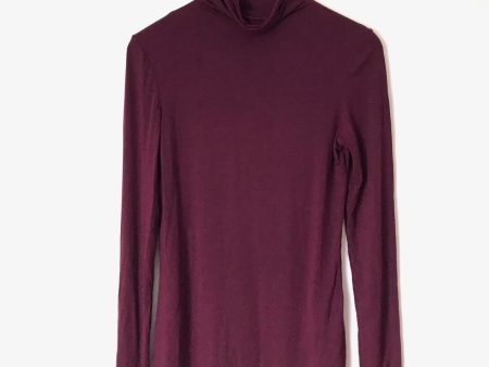 14th & Union Deep Purple Long Sleeve Turtleneck Top -Size S Hot on Sale