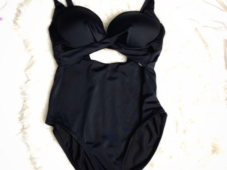 Swimsuits For All Black Padded Front Criss Cross Strap One Piece- Size 12 For Cheap