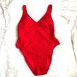 Shade & Shore Red Built In Bra One Piece- Size L Online Sale