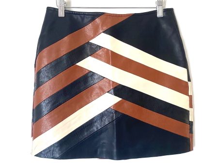 BlankNYC Faux Leather Black Brown White Mini Skirt NWT- Size 28 Online Sale