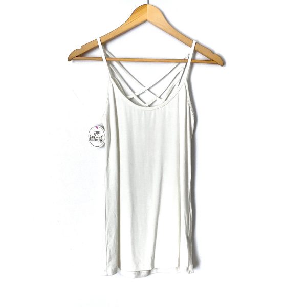 The Retail Therapist Ivory Criss Cross Tank NWT- Size M Supply