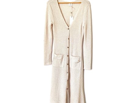 By Together Waffle Knit Open Long Cardigan NWT- Size S For Cheap