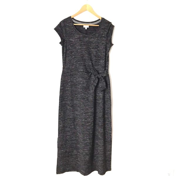 Talbots (The Oprah Magazine Collection) Grey Marled Knit Midi Dress- Size S Hot on Sale