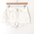 Levi Strauss 501 White Distressed Denim Cutoff Shorts- Size 27 Supply