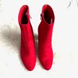 Heart in D Red Suede Bootie Heels- Size 7.5 (BRAND NEW CONDITION) For Cheap