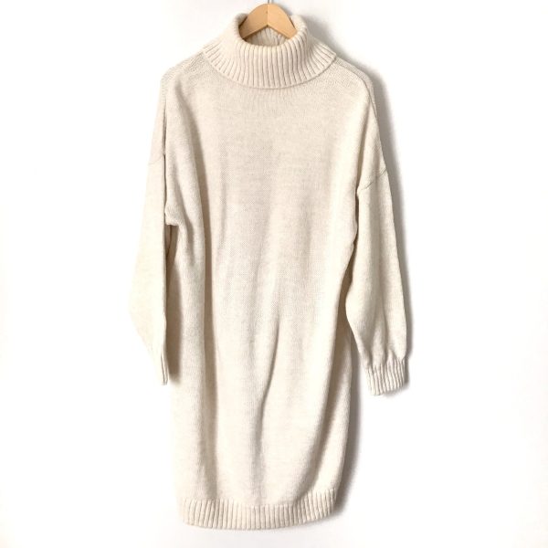 Topshop Cream Turtleneck Sweater Dress- Size 8 (see notes) Fashion