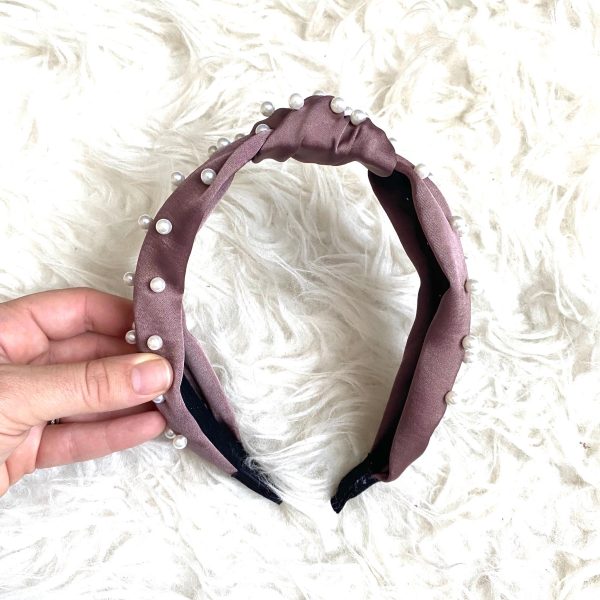 No Brand Pearl Top Knot Headband Online