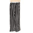 Xhilaration Navy Striped Paperbag Waist Wide Leg Palazzo Pants- Size L (Inseam 25.5 ) Sale