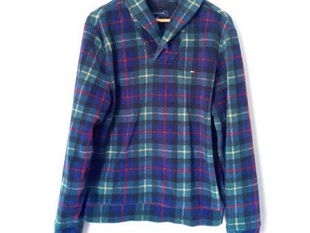 Tommy Hilfiger Plaid Fleece Pullover- Size M on Sale