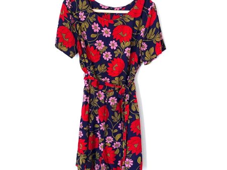 ModCloth by Princess Highway Navy Floral Belted Romper- Size 16 (sold out online) Online now