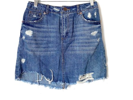 Highway Jeans Distressed Denim Mini Skirt- Size 5 6 Online