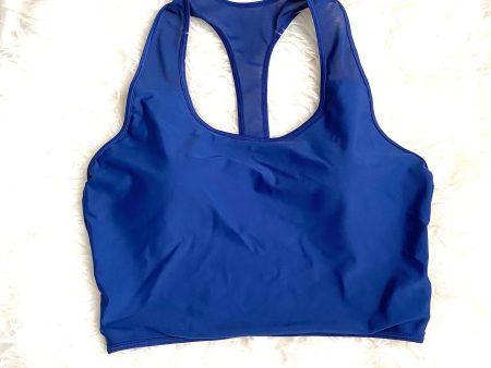 Summersalt Navy Racerback and Mesh Built In Bra Swim Top- Size 10 (TOP ONLY) on Sale