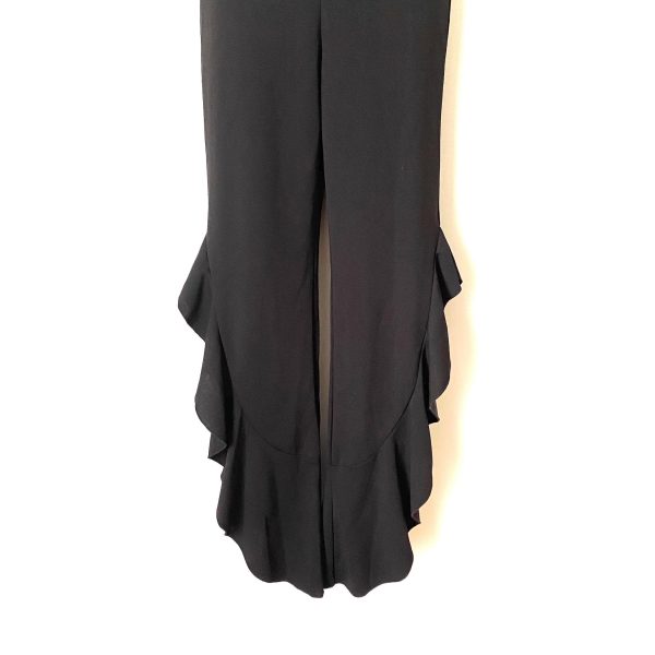 Lulus Black Strapless Ruffle Pant Jumpsuit- Size XS Fashion