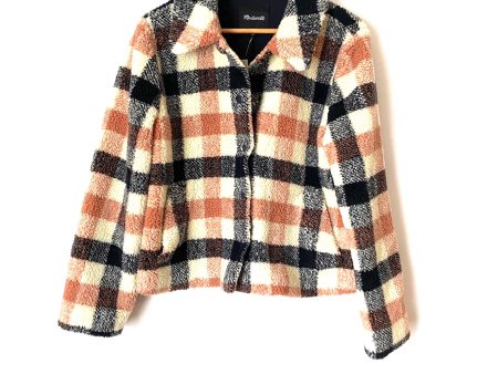 Madewell Sherpa Plaid Snap Front Jacket NWT- Size M (sold out online) For Cheap