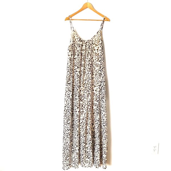 Aura Ivory Leopard Pocket Maxi Dress- Size L (sold out online) Fashion