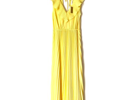 Vestique Yellow Pleated Maxi Dress NWT- Size M Discount