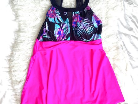 Chicsoul Tropical Pink Bathing Suit Top- Size XL (we have matching bottoms, see notes) Sale