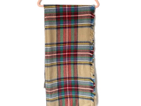 No Brand Red Green Plaid Blanket Scarf For Cheap