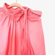 TOPSHOP Pink Shoulder Button Up Tie Neck Smock Sleeve Blouse- Size 10 Fashion