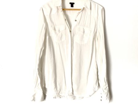 True Religion White Snap Up Blouse- Size S on Sale