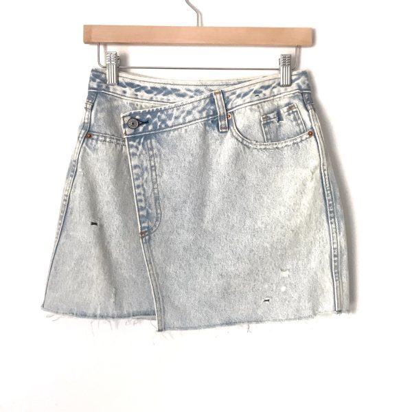 Abercrombie & Fitch Light Wash Wrap Denim Skirt NWT- Size 26 2 For Discount