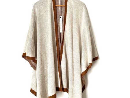 Mustard Seed Cream and Brown Poncho NWT- Size S Sale