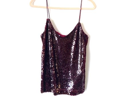 WAYF Wine Sequins Cami NWT- Size M Online