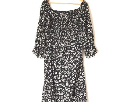 Who What Wear Smocked Bodice Floral Dress- Size L Online Sale