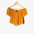 Forever 21 Mustard Off The Shoulder Crop Top NWT- Size S For Cheap