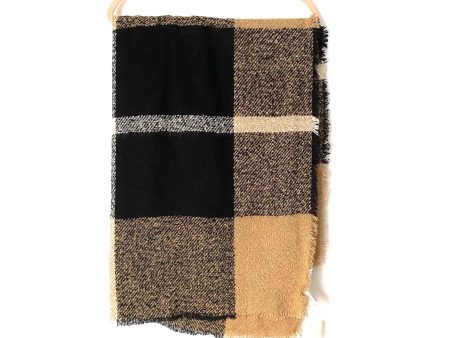 Loft Brown and Black Plaid Blanket Scarf NWT Fashion