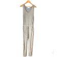 Pink Lily Grey Drawstring Waist Jumpsuit- Size M Online Sale