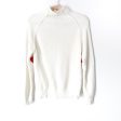 Chicwish White Heart Elbow Mock Neck Knit Sweater- Size ~S M on Sale