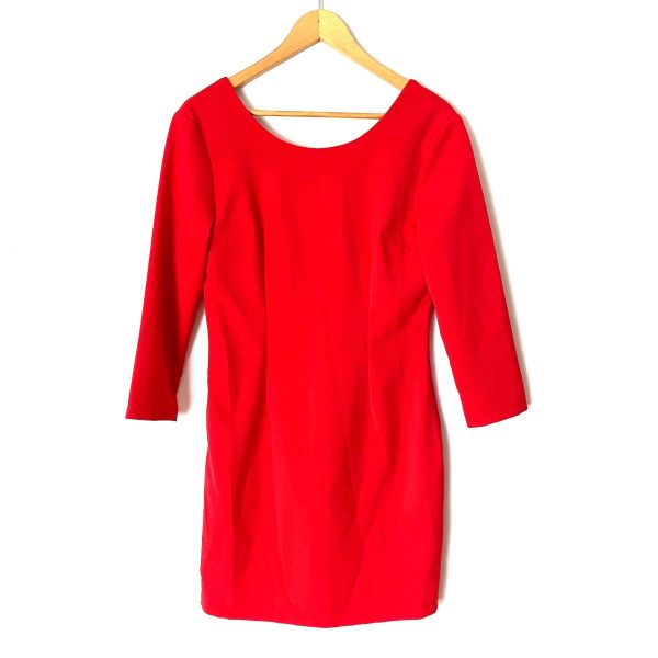 Tea & Cup Red Dress with Scalloped Back and Bow- Size M (see notes) on Sale