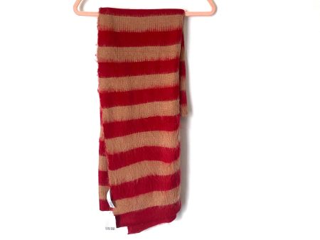 UO Red Striped Acrylic Blanket Scarf NWT Hot on Sale