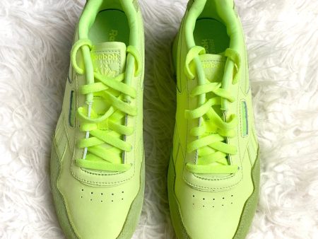 Reebok Neon Yellow Leather Sneakers- Size 9 Supply