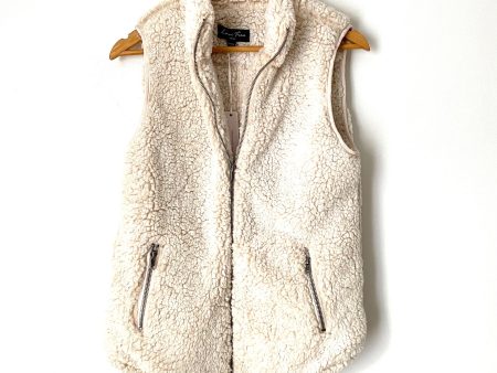 Love Tree Cream Sherpa Zipper Vest NWT- Size S Discount