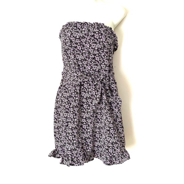 Cotton Candy LA Purple Floral Strapless Dress- Size L Sale