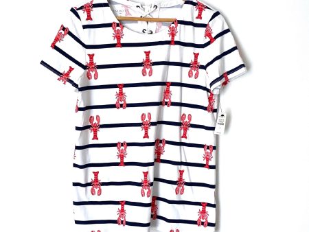 Talbots White Striped Lobster Top NWT- Size S For Sale