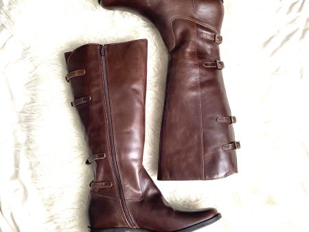 Matisse Dark Brown Buckle Knee High Boots- Size 10 on Sale