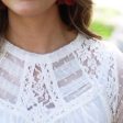 Free People Ivory Lace Blouse- Size M (fits like a small) Online Sale