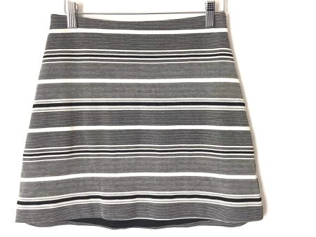 Express Black and Shite Striped Elastic Waistband Skirt- Size XS Hot on Sale