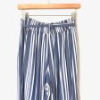 Express Blue and White Striped Flowy Pants- Size S (Inseam 29 1 2”) Discount