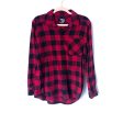 Aritzia TNA Oversized Fit Buffalo Plaid Button Up Top- Size S Online