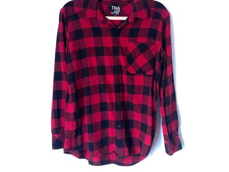 Aritzia TNA Oversized Fit Buffalo Plaid Button Up Top- Size S Online