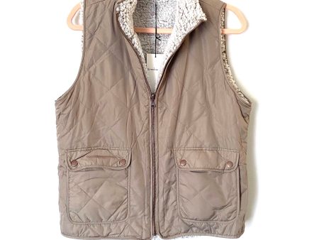 Thread & Supply Reversible Fleece Lined Quilted Vest NWT- Size M on Sale