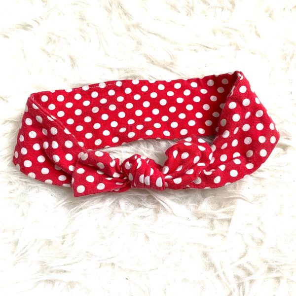 No Brand Red & White Polka Dot Headwrap Discount