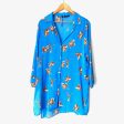 Zara Blue Bird Button Up Top- Size L Supply