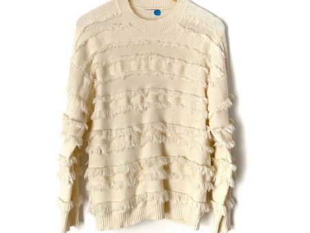 And The Why Cream Fringe Sweater- Size S M For Sale