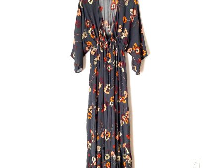 Vici Floral Plunge Neckline with Adjustable Tie Front Dress- Size L Cheap